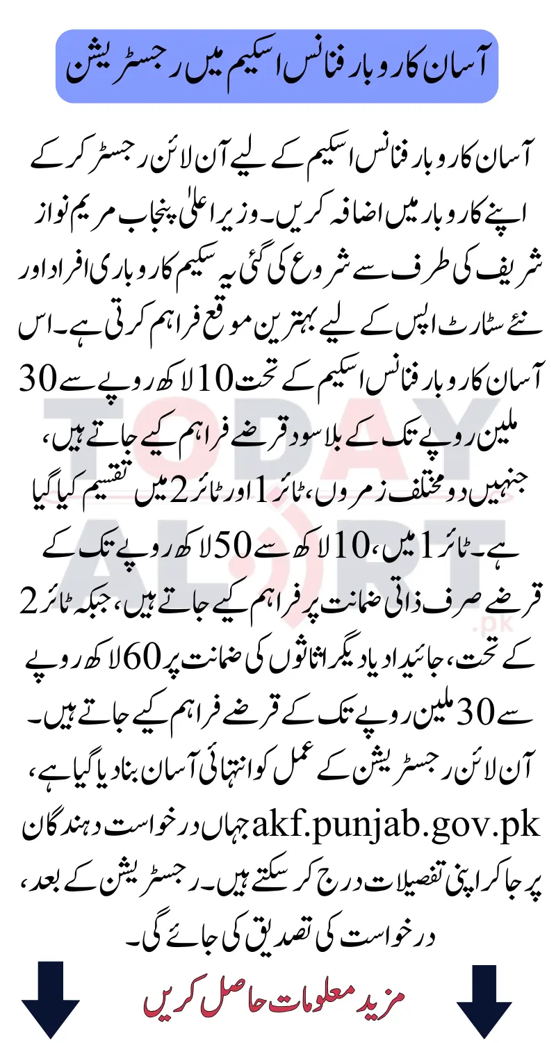 Asaan Karobar Finance Scheme Online Registration