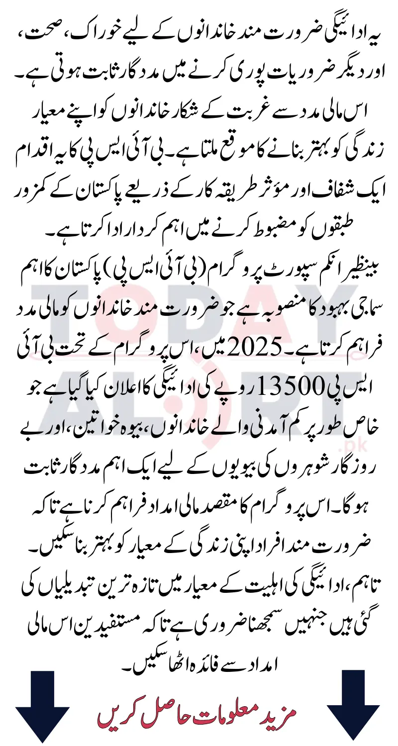 BISP 13500 Payment Eligibility 2025 Updated