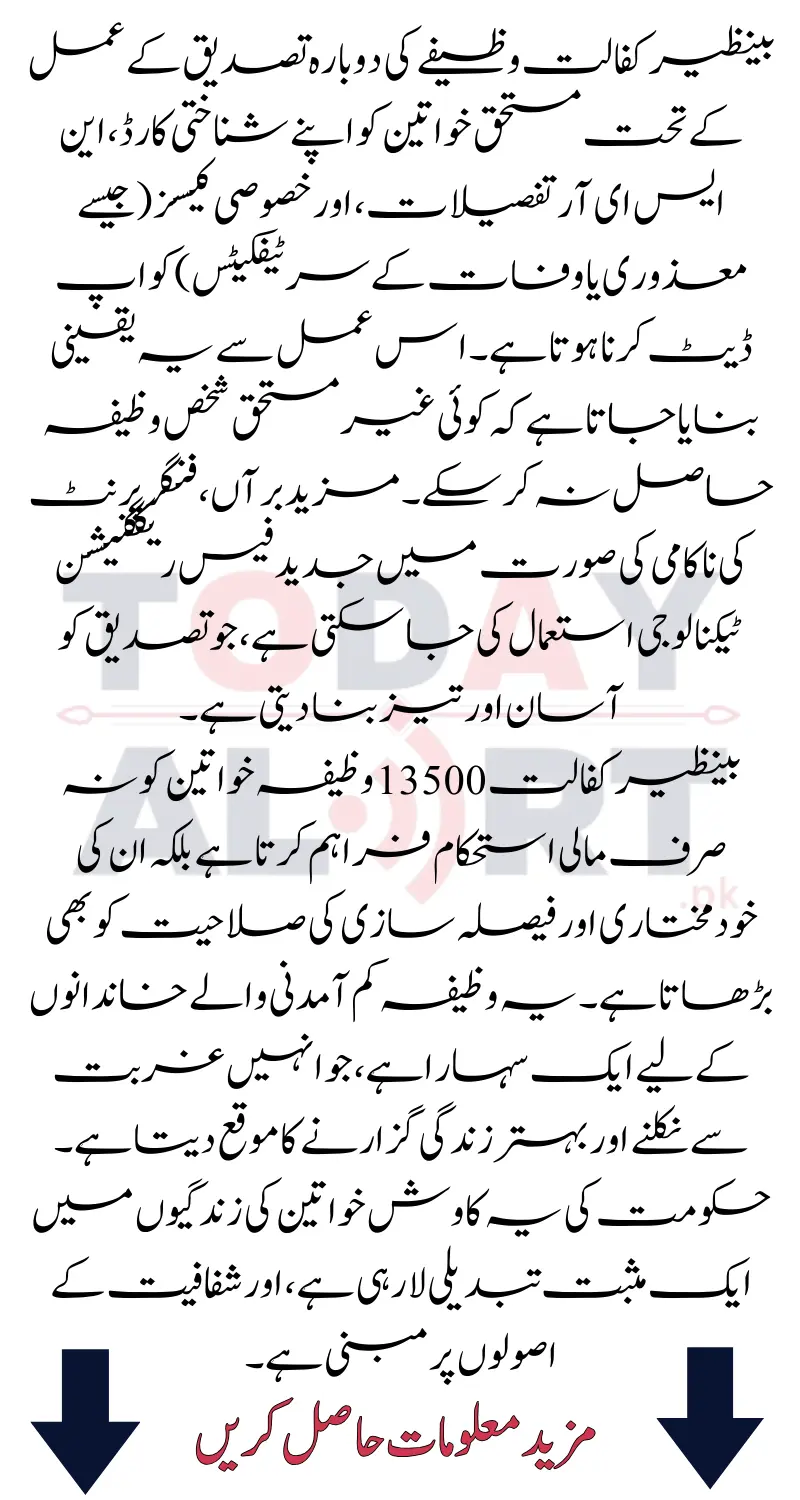 Benazir Kafalat New Stipend 13500